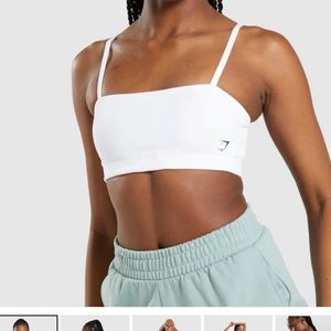 Bandeau sport bra white